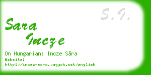sara incze business card